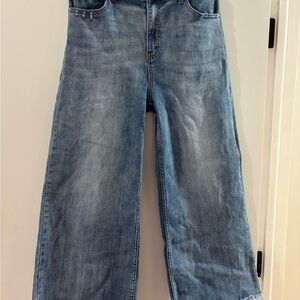 Risen - Classic Mid-Rise Blue Wide-Leg Jeans
